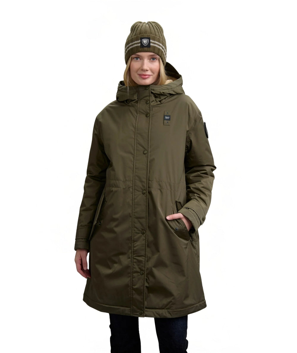 Blauer Parka Lungo con Eco Pelliccia Payne 25WBLDK11162 Verde Bosco