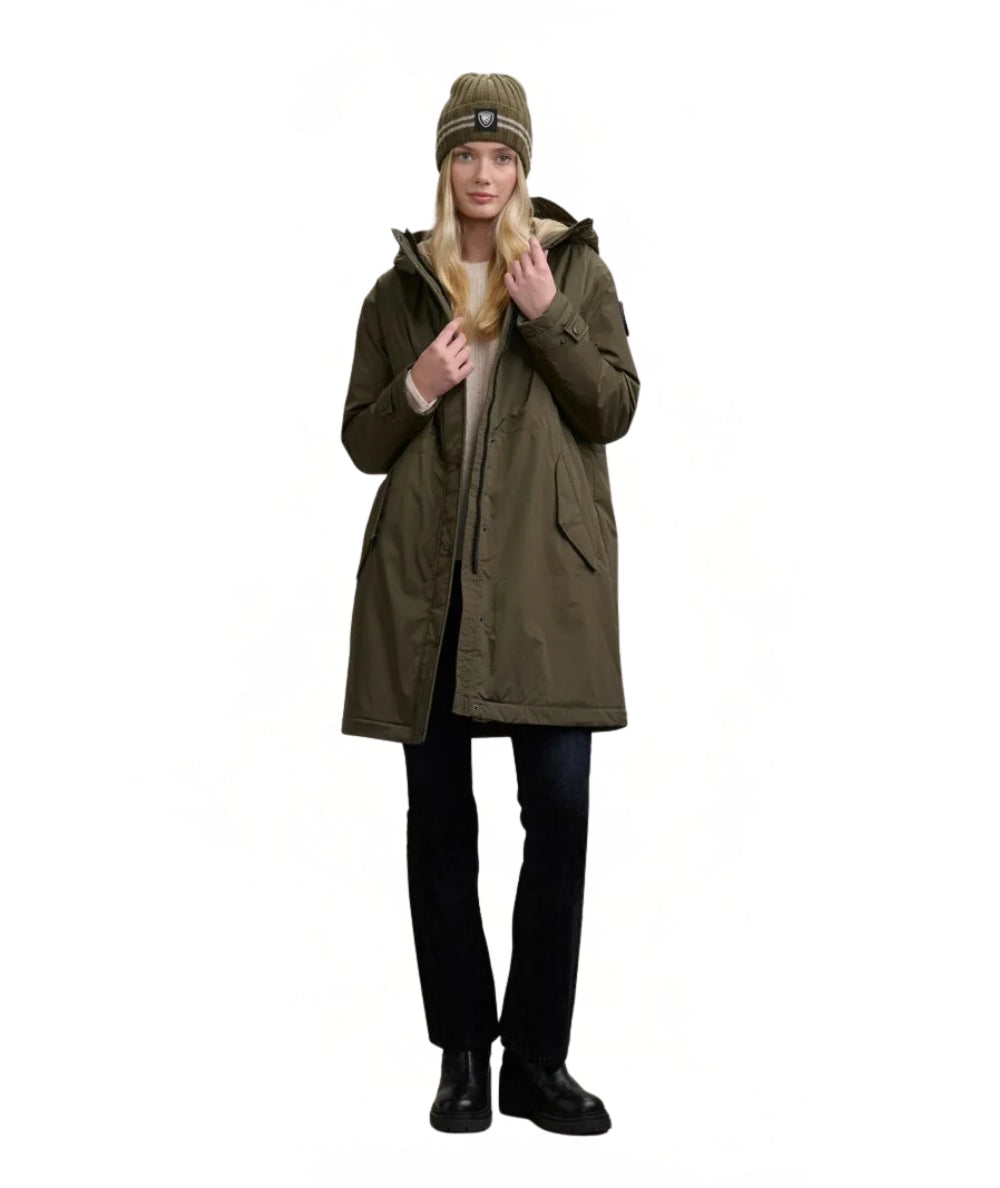 Blauer Parka Lungo con Eco Pelliccia Payne 25WBLDK11162 Verde Bosco