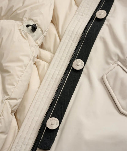 Blauer Parka con Cappuccio in Pelliccia Irma 25WBLDB03191 Grigio