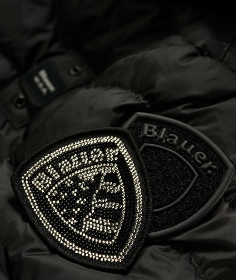 Blauer Piumino Lungo a Onde Lyne 25WBLDK03495 Nero