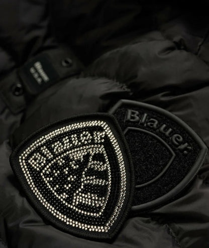 Blauer Piumino Lungo a Onde Lyne 25WBLDK03495 Nero