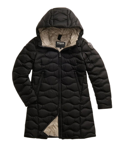 Blauer Piumino Lungo a Onde Lyne 25WBLDK03495 Nero