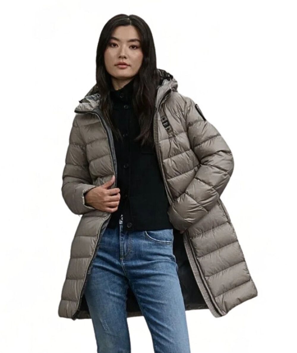 Blauer Piumino Lungo con Cappuccio Agnes 25WBLDK03102 Grigio