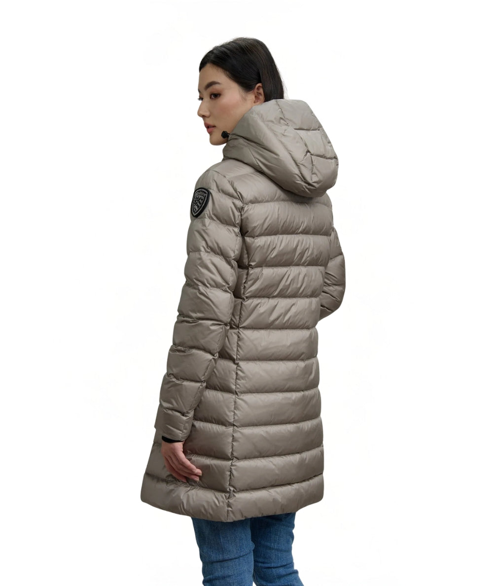 Blauer Piumino Lungo con Cappuccio Agnes 25WBLDK03102 Grigio