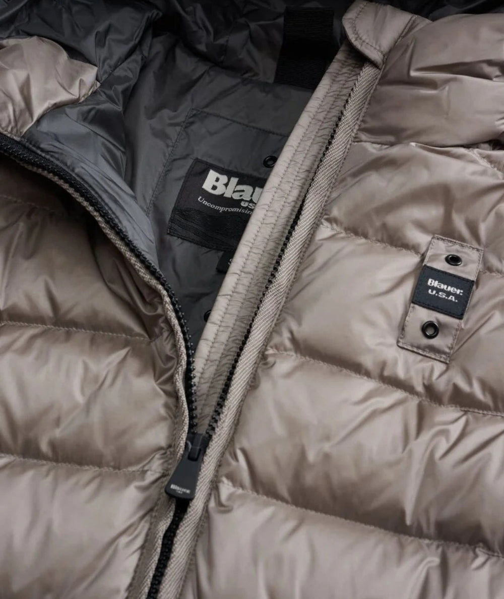 Blauer Piumino Lungo con Cappuccio Agnes 25WBLDK03102 Grigio