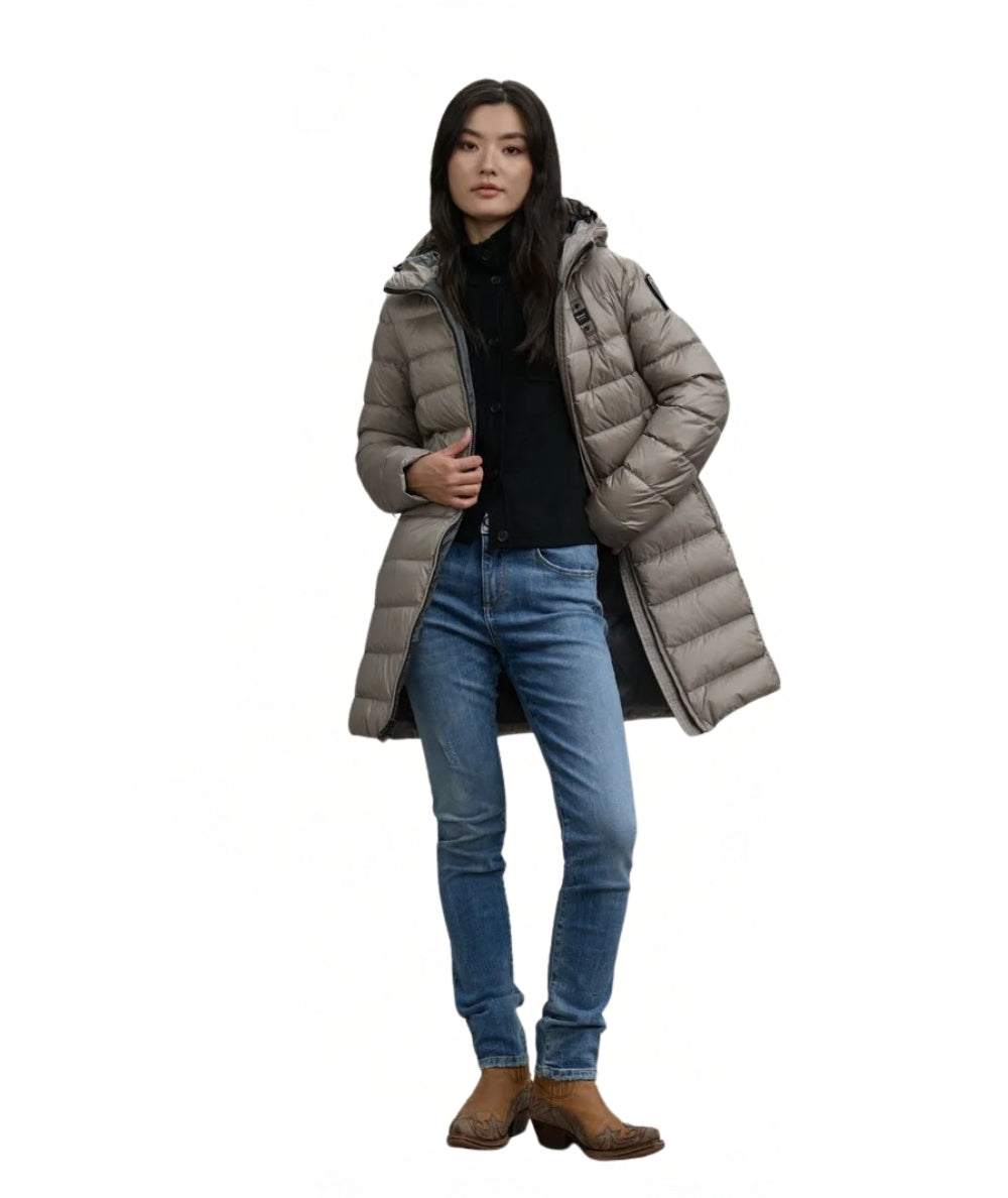 Blauer Piumino Lungo con Cappuccio Agnes 25WBLDK03102 Grigio