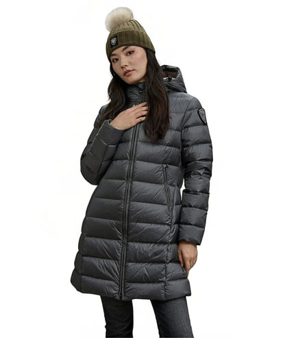 Blauer Piumino Lungo con Cappuccio Agnes 25WBLDK03102 Grigio Antracite