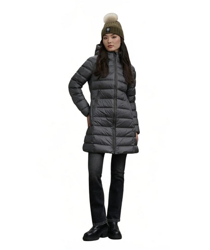 Blauer Piumino Lungo con Cappuccio Agnes 25WBLDK03102 Grigio Antracite