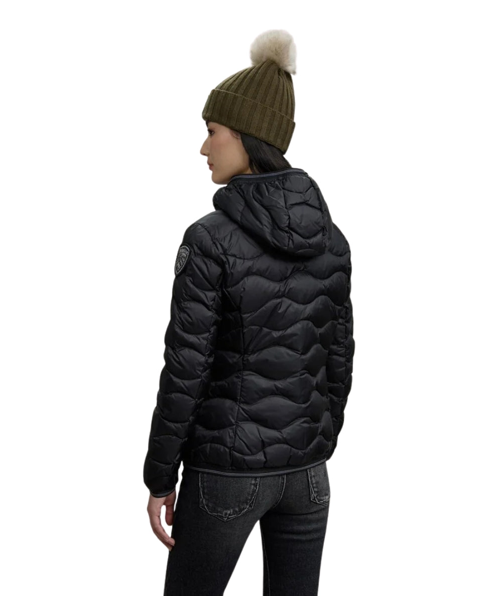 Blauer Piumino ad Onde con Cappuccio Camelia 25WBLDC03095 Nero