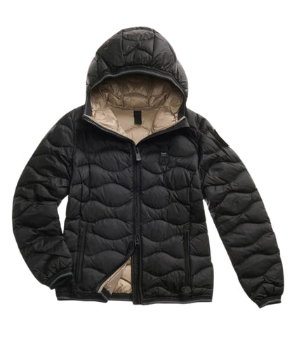 Blauer Piumino ad Onde con Cappuccio Camelia 25WBLDC03095 Nero