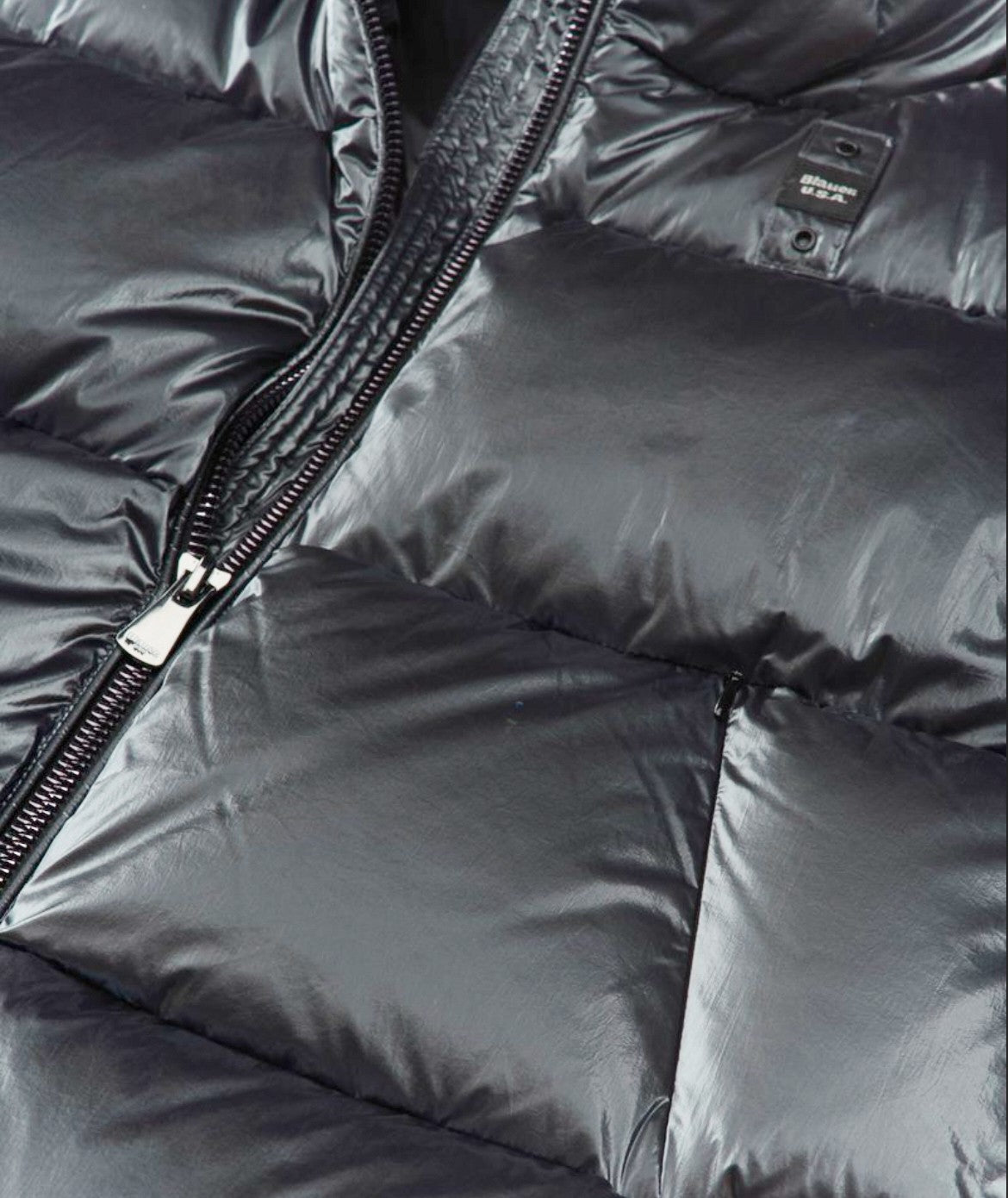 Blauer Piumino in Nylon Metallizzato Paula 24WBLDC03252 Grigio Argento