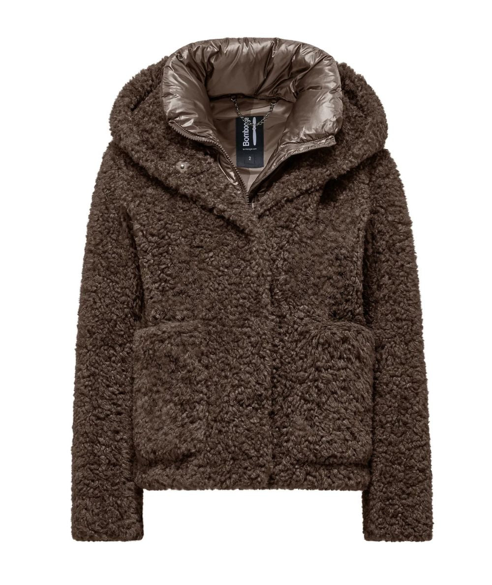 Bomboogie Cappotto Corto Effetto Sherpa GW9191 SFC6 Marrone