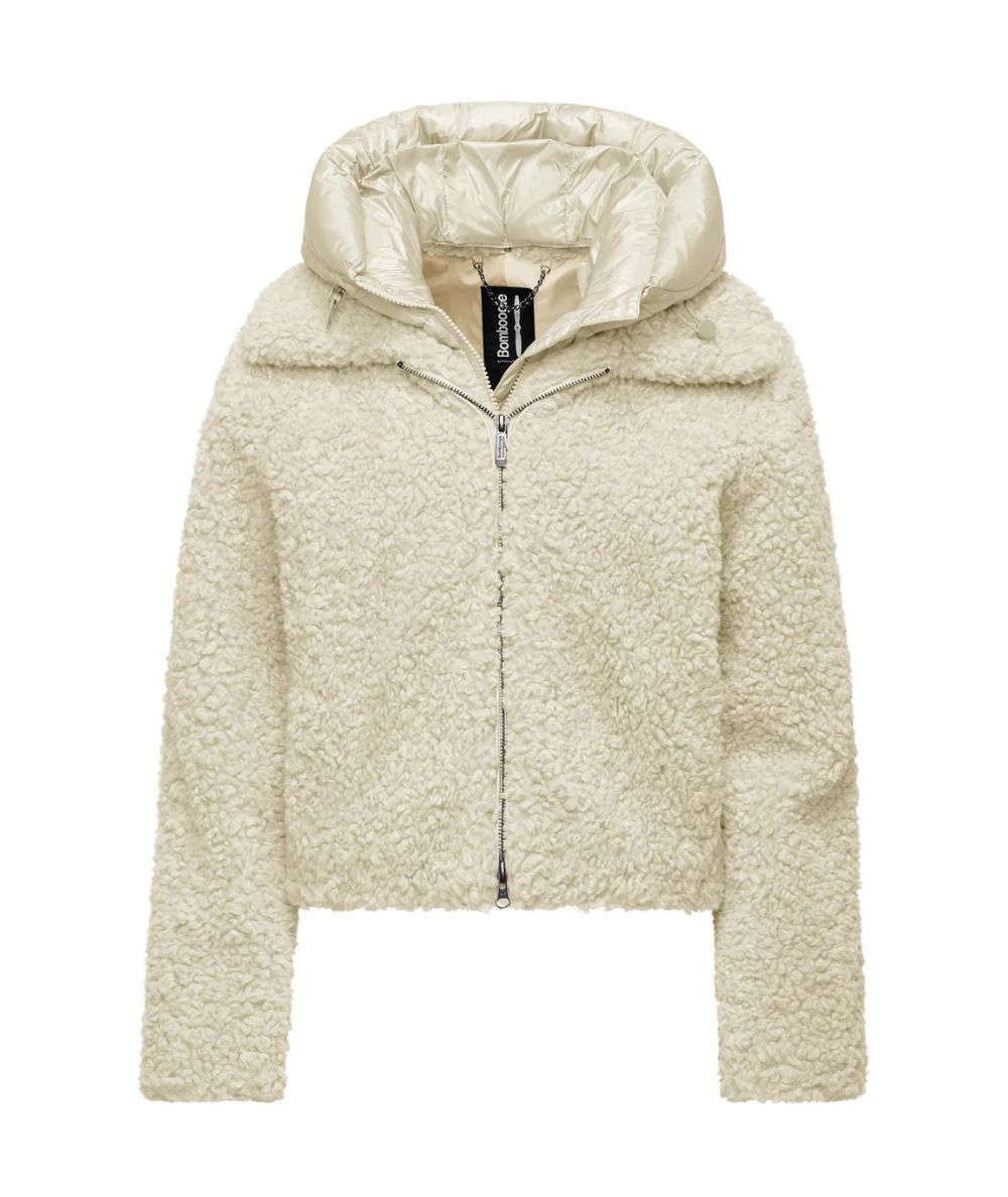Bomboogie Cappotto Corto Effetto Sherpa JW8196 SFC6 Bianco