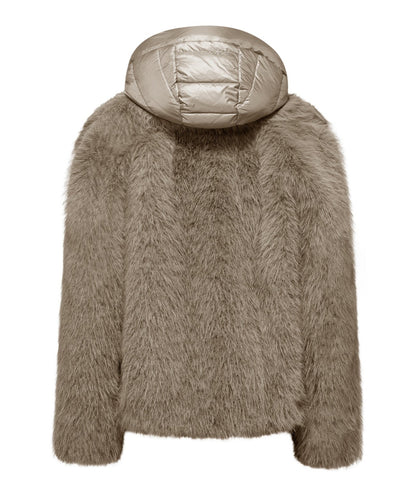 Bomboogie Cappotto Corto in Faux Fur GW9148-FRL5 Taupe