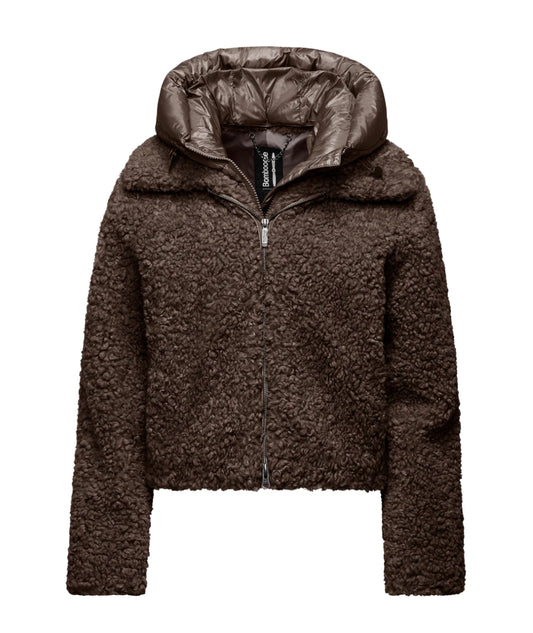 Bomboogie Cappotto Corto in Faux Sherpa JW8196-SFC5 Marrone
