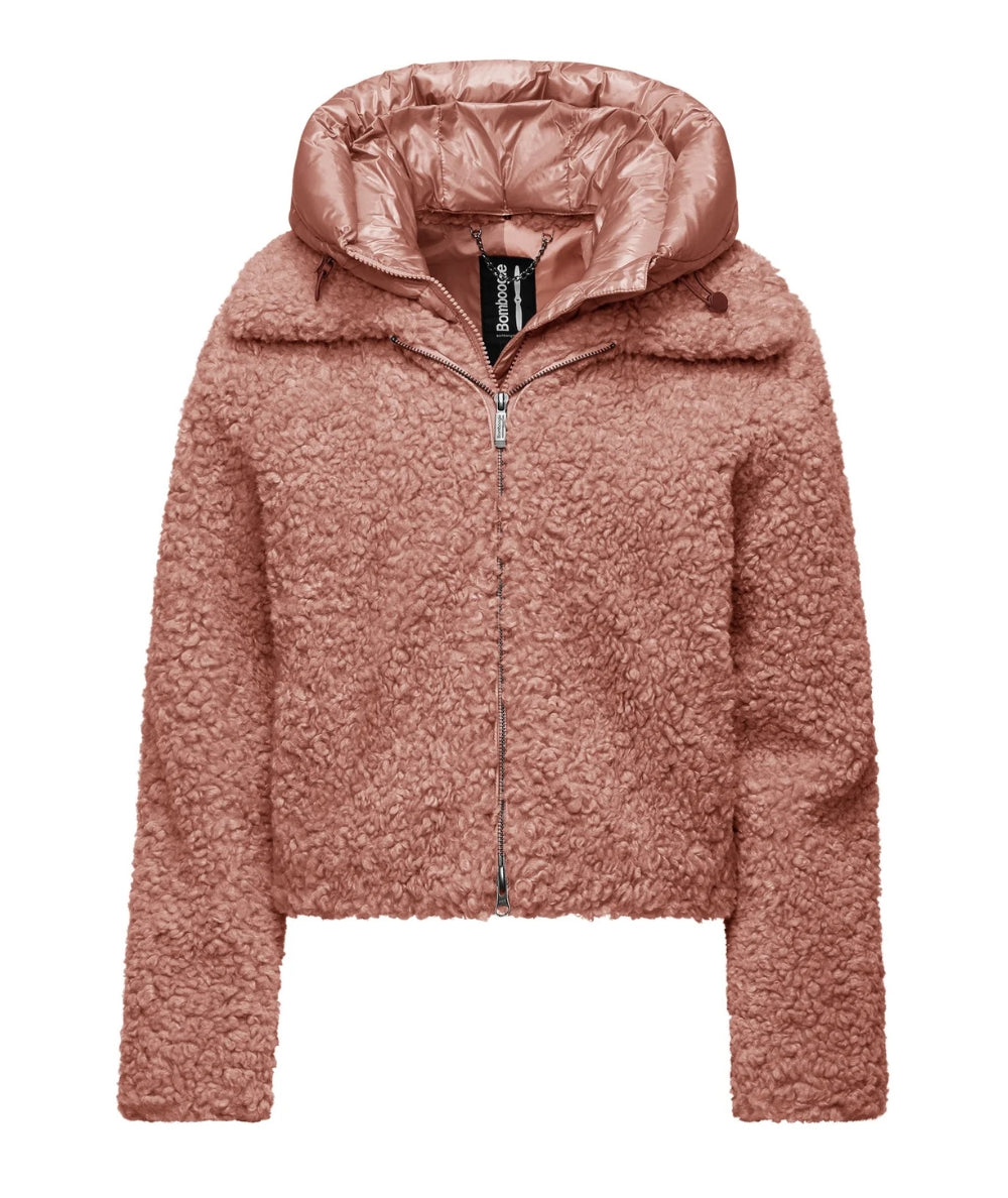 Bomboogie Cappotto Corto in Faux Sherpa JW8196-SFC5 Rosa
