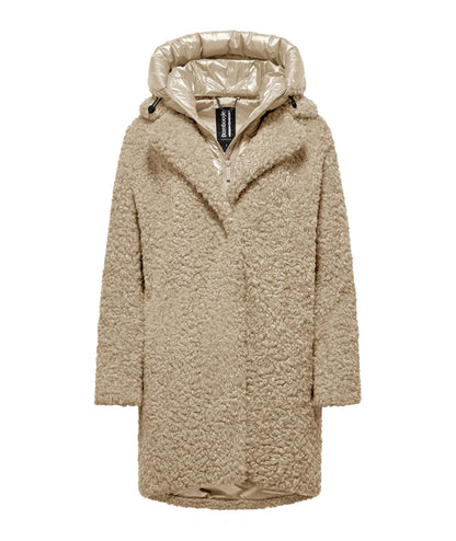 Bomboogie Cappotto Lungo Effetto Sherpa  CW6570-SFC5 Beige