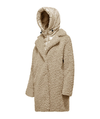 Bomboogie Cappotto Lungo Effetto Sherpa  CW6570-SFC5 Beige
