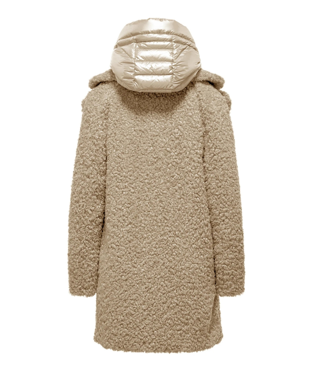 Bomboogie Cappotto Lungo Effetto Sherpa  CW6570-SFC5 Beige