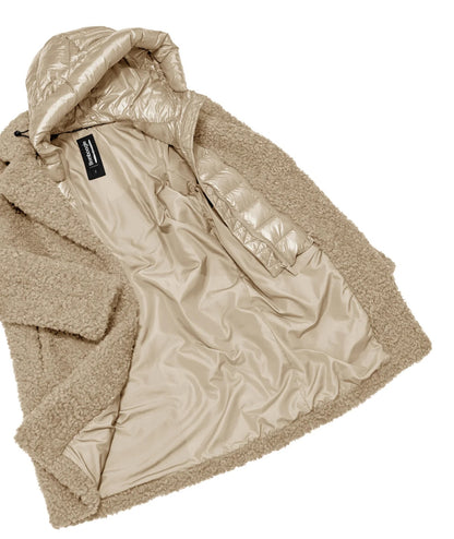 Bomboogie Cappotto Lungo Effetto Sherpa  CW6570-SFC5 Beige