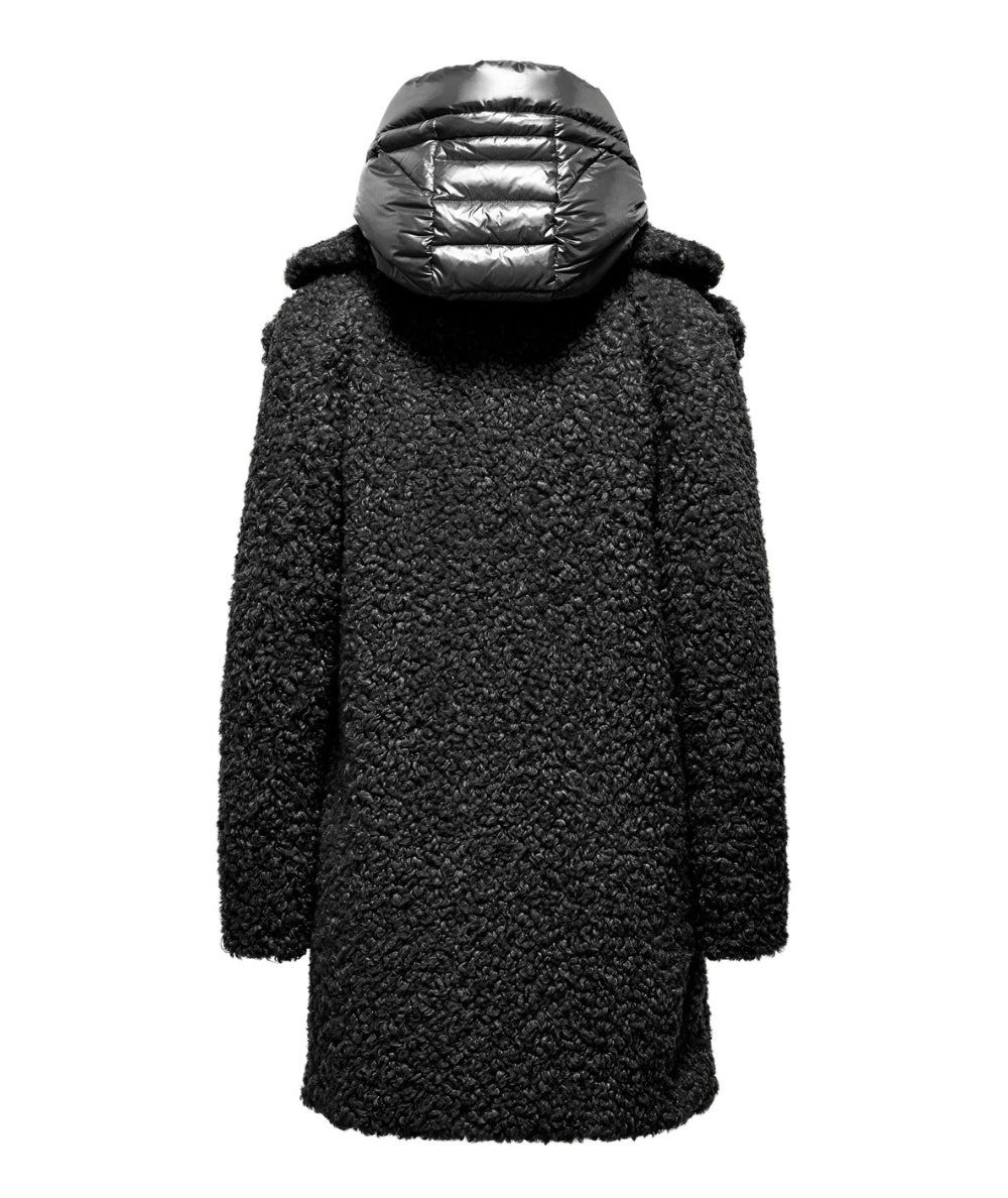 Bomboogie Cappotto Lungo Effetto Sherpa CW6570-SFC5 Nero