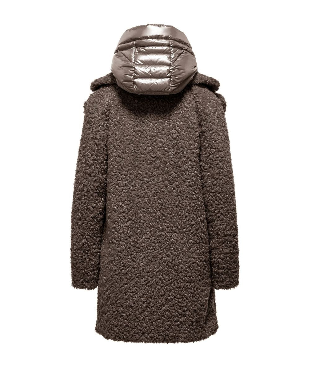 Bomboogie Cappotto Lungo Effetto Sherpa Odessa CW6570 SFC6 Marrone