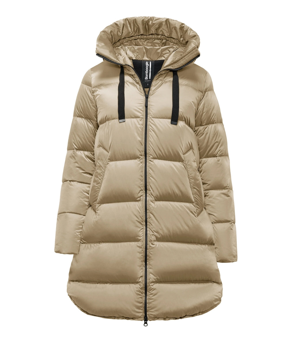 Bomboogie Piumino Lungo con Cappuccio CW6630-DLC5 Beige