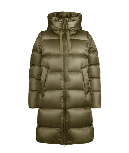 Bomboogie Piumino Lungo con Cappuccio Geneva CW6630 DLC6 Verde Militare
