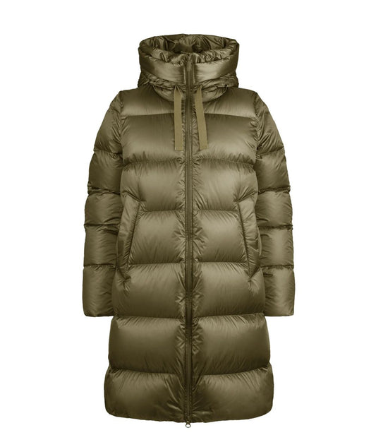 Bomboogie Piumino Lungo con Cappuccio Geneva CW6630 DLC6 Verde Militare