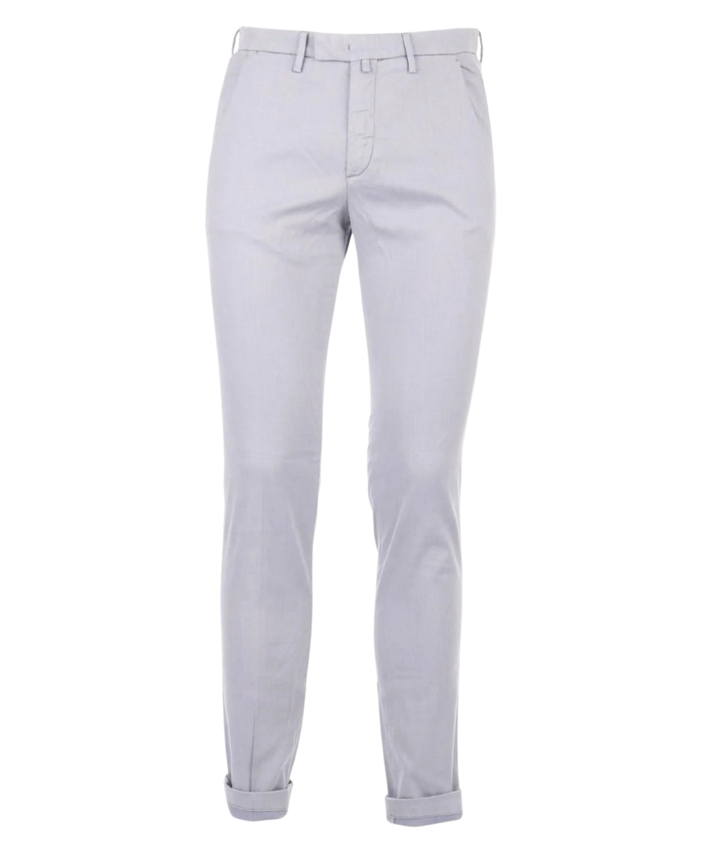 Briglia Pantaloni Chino Tessuto Operato BG03/324015 Azzurro Polveroso