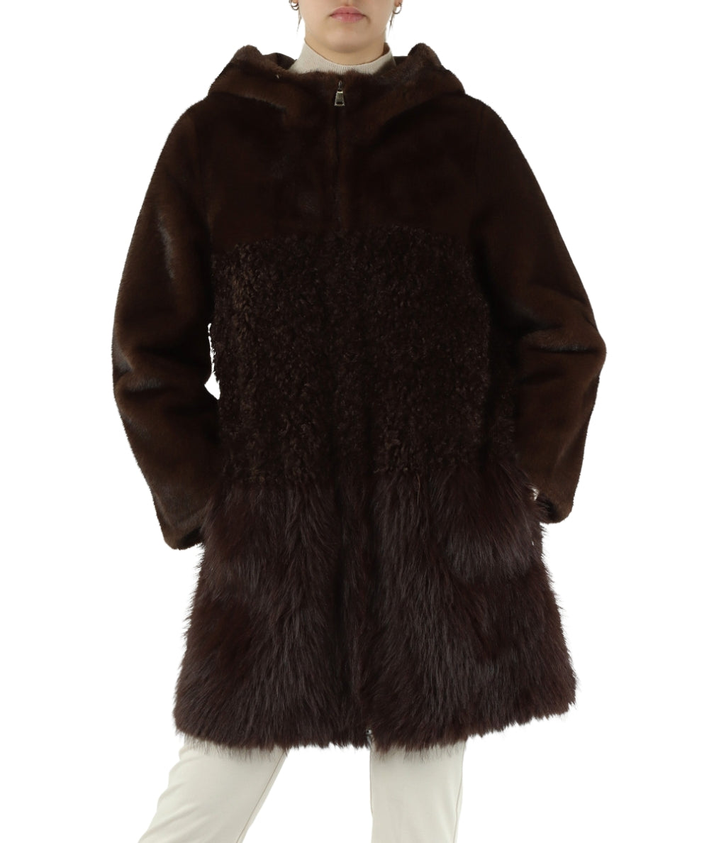 Bully Cappotto Eco Pelliccia 7244 Marrone