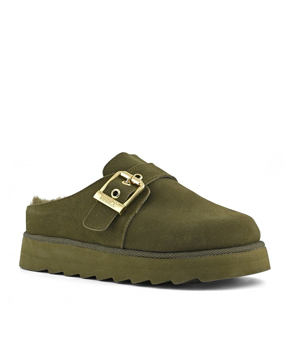 COLORS OF CALIFORNIA Sabot Platform in Suede HC.STORMY64 Verde Militare