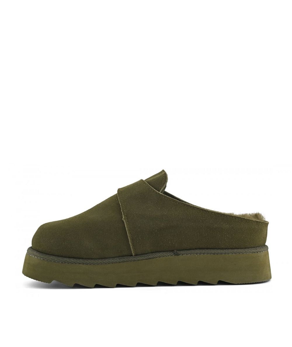 COLORS OF CALIFORNIA Sabot Platform in Suede HC.STORMY64 Verde Militare