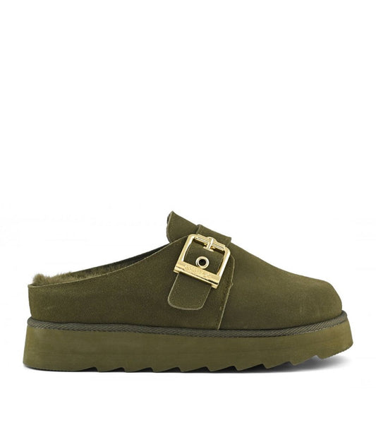 COLORS OF CALIFORNIA Sabot Platform in Suede HC.STORMY64 Verde Militare