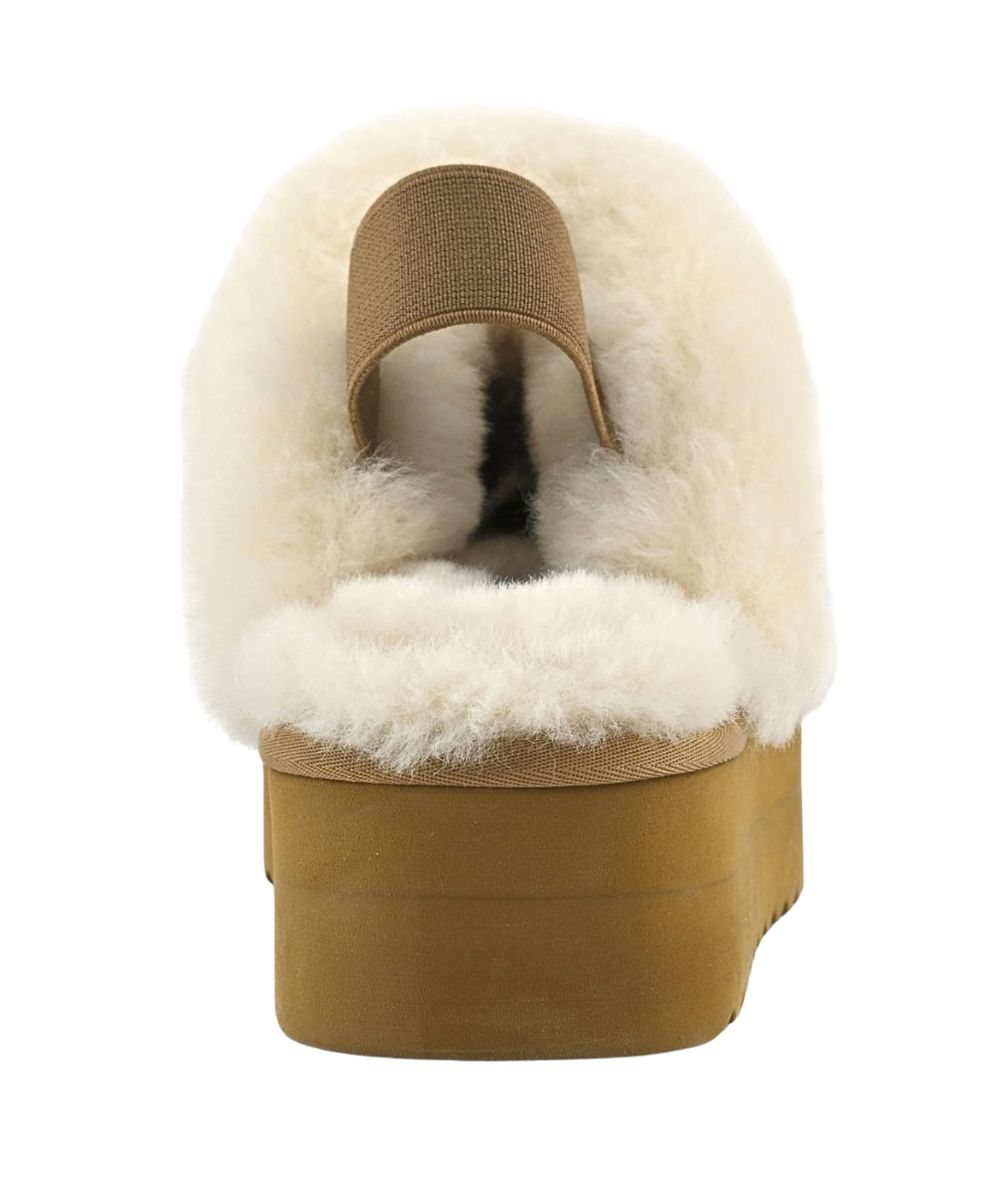 Colors of California – HC.SHEARPLA4 – Plateau-Hausschuhe aus Schaffell in Kamelbraun