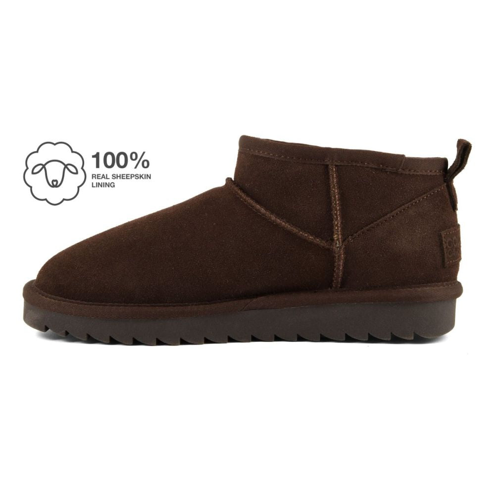 Colors of California Stivale Basso in Suede HC.SHEAR02 Marrone Cioccolato