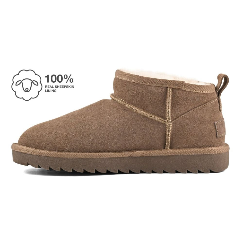Colors of California Stivale Basso in Suede HC.SHEAR02 Tortora
