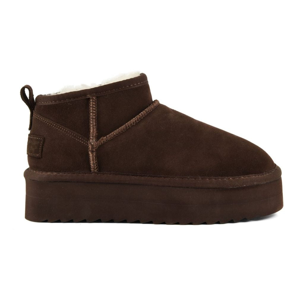 Colors of California Stivale Platform in Suede HC.SHEARPLA2 Cho Marrone Cioccolato
