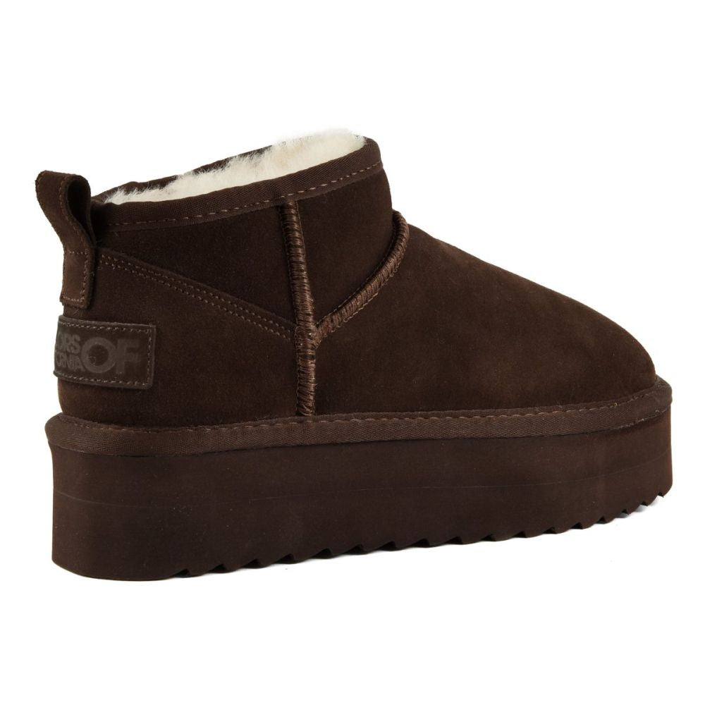 Colors of California Stivale Platform in Suede HC.SHEARPLA2 Cho Marrone Cioccolato