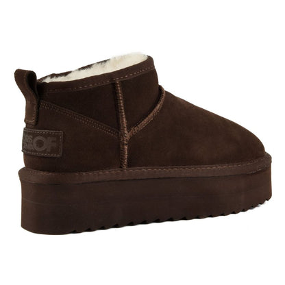 Colors of California Stivale Platform in Suede HC.SHEARPLA2 Cho Marrone Cioccolato