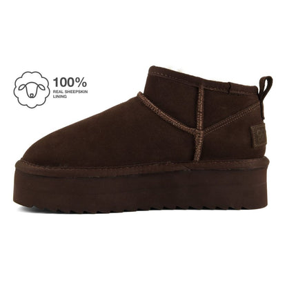 Colors of California Stivale Platform in Suede HC.SHEARPLA2 Cho Marrone Cioccolato