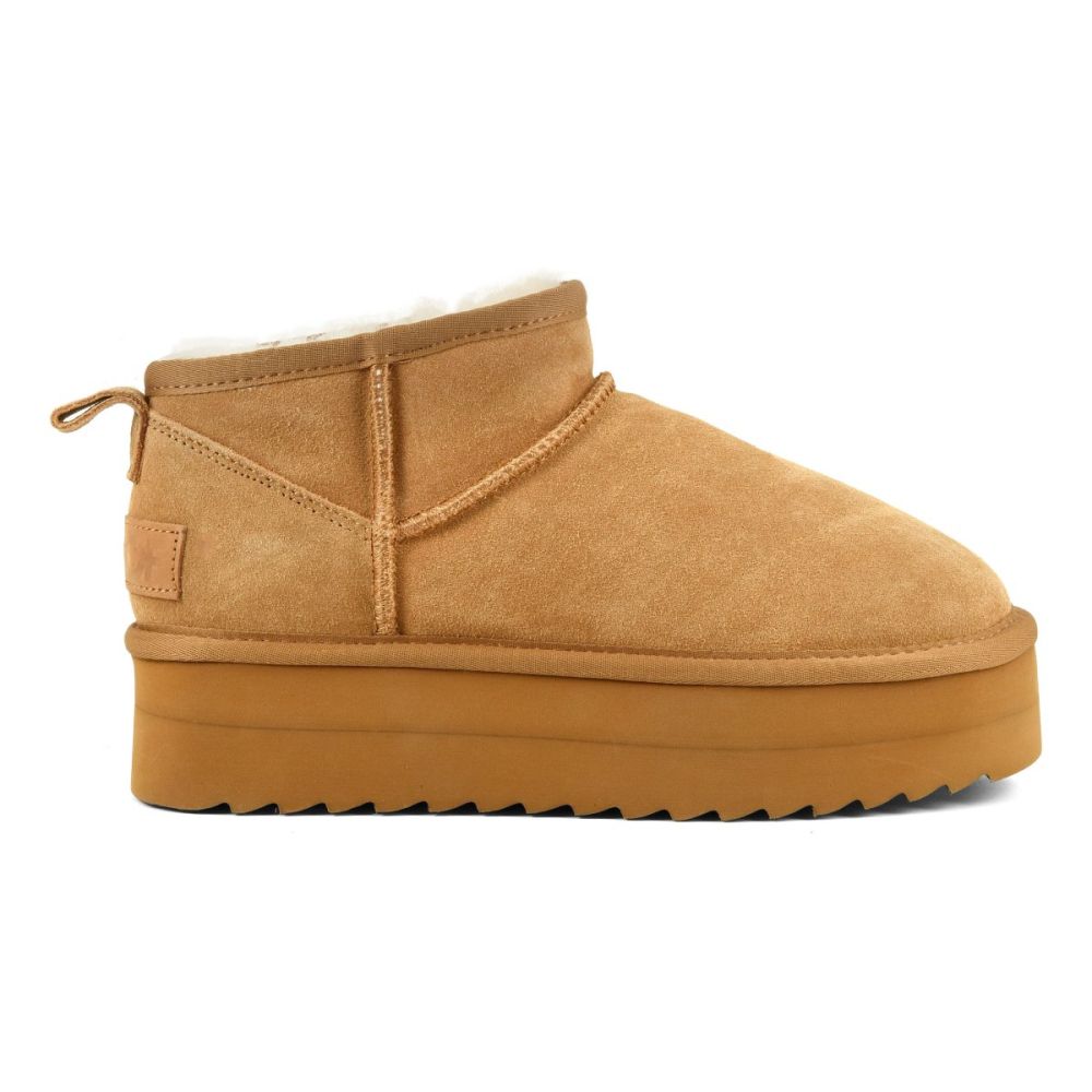 Colors of California Stivale Platform in Suede HC.SHEARPLA2 TAN Cammello