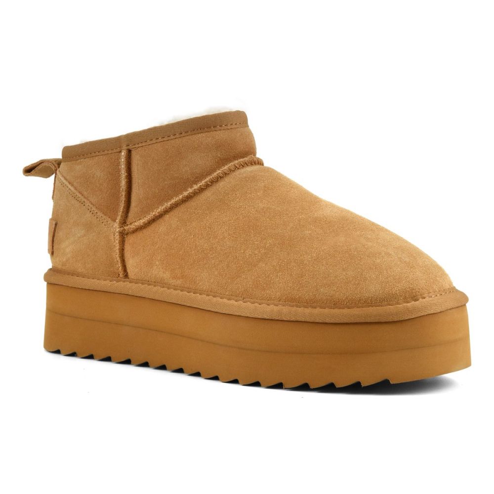Colors of California Stivale Platform in Suede HC.SHEARPLA2 TAN Cammello