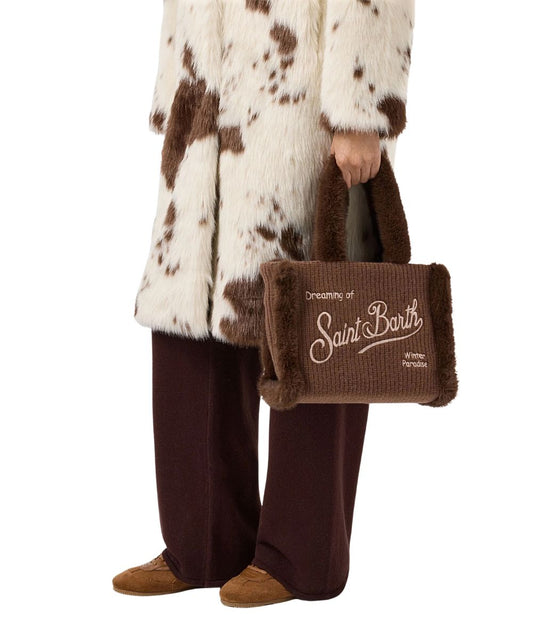 MC2 Saint Barth Borsa COLETTE SHEARLING RIB COL0034 Marrone