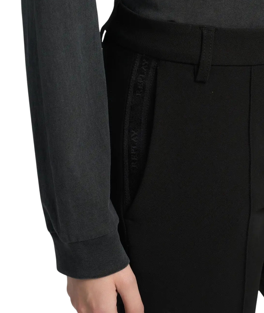 Replay Cropped Trousers W8170.000.85363 Black