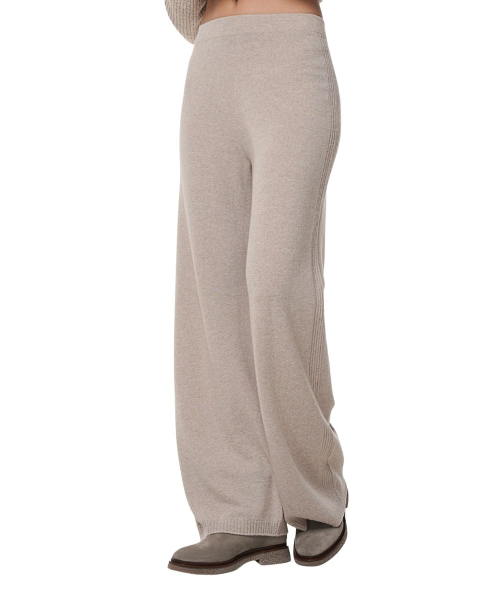 D.Exterior Pantalone in Misto Cashmere 61161 Gesso