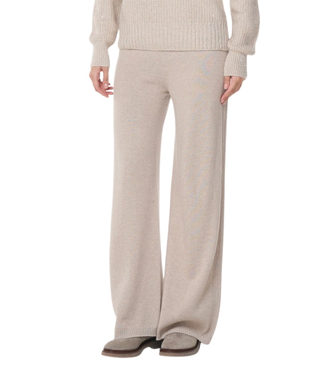 D.Exterior Pantalone in Misto Cashmere 61161 Gesso