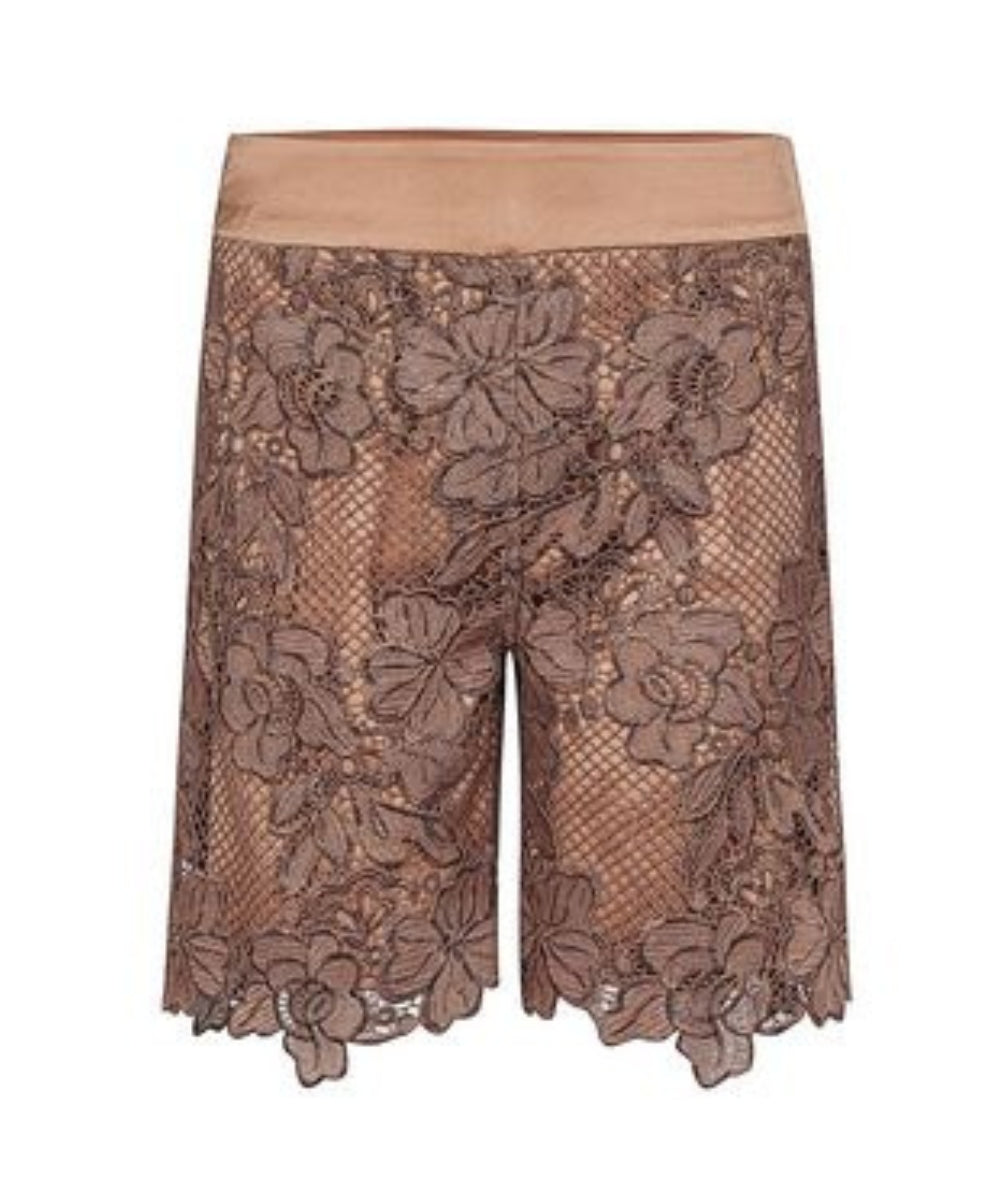 D.Exterior Bermuda in Pizzo Macrame 60848 Beige Scuro