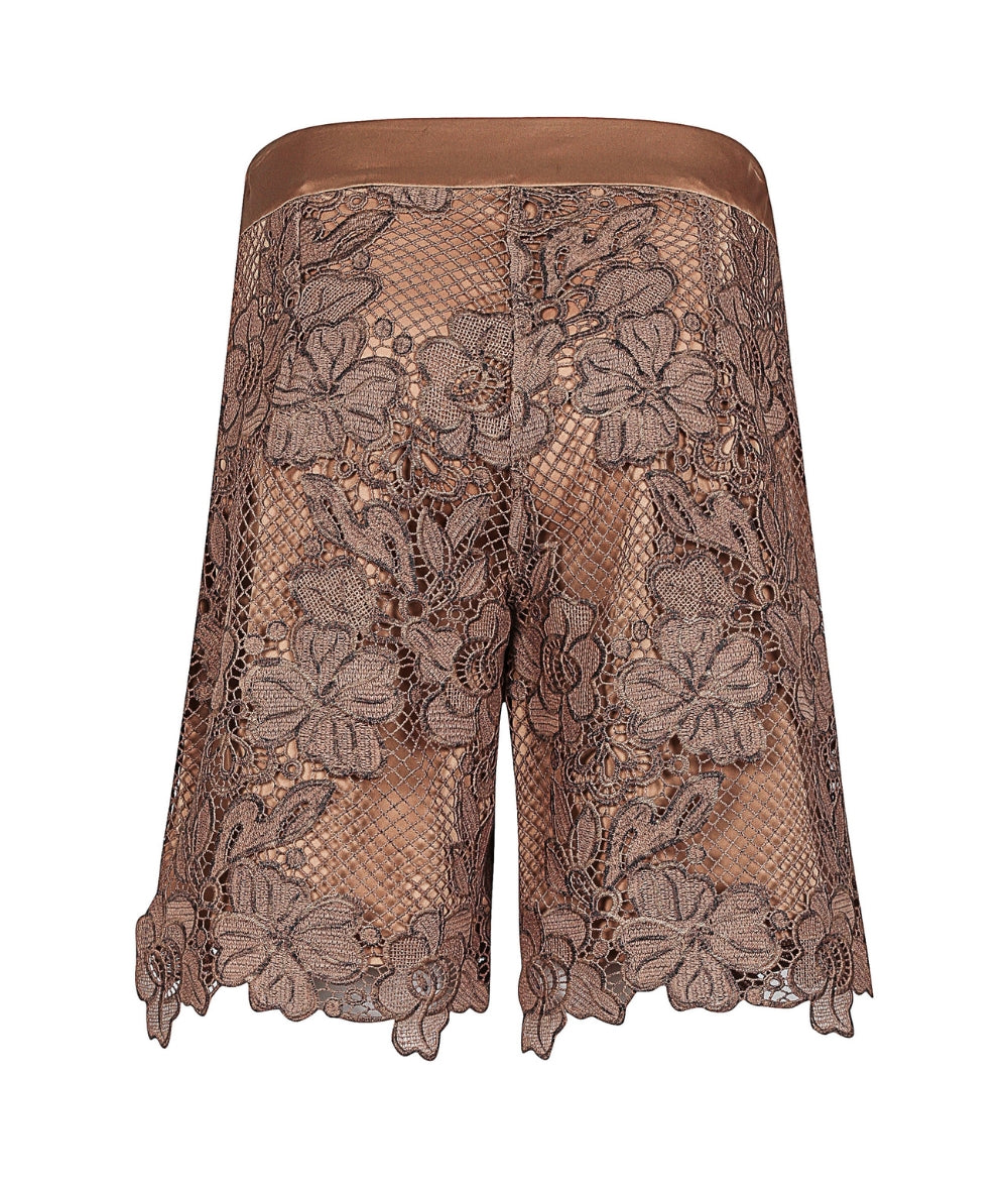 D.Exterior Bermuda in Pizzo Macrame 60848 Beige Scuro