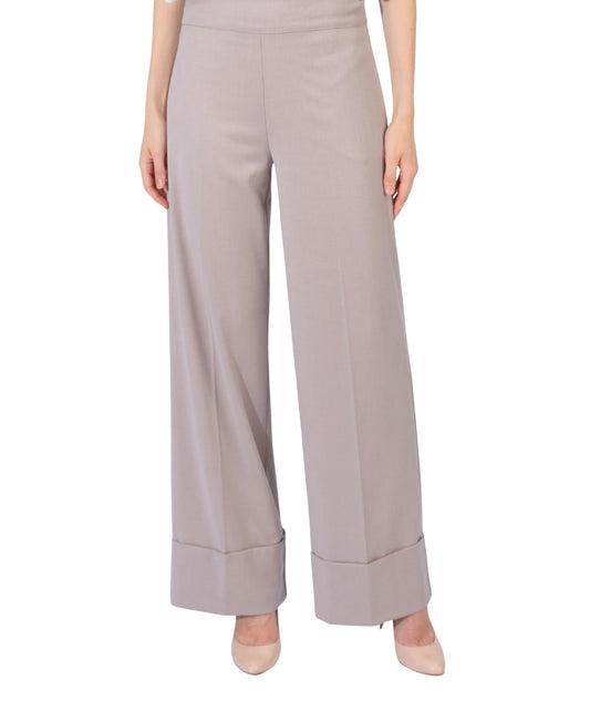 D.Exterior Pantalone Larghi in Flanella 61753 Beige